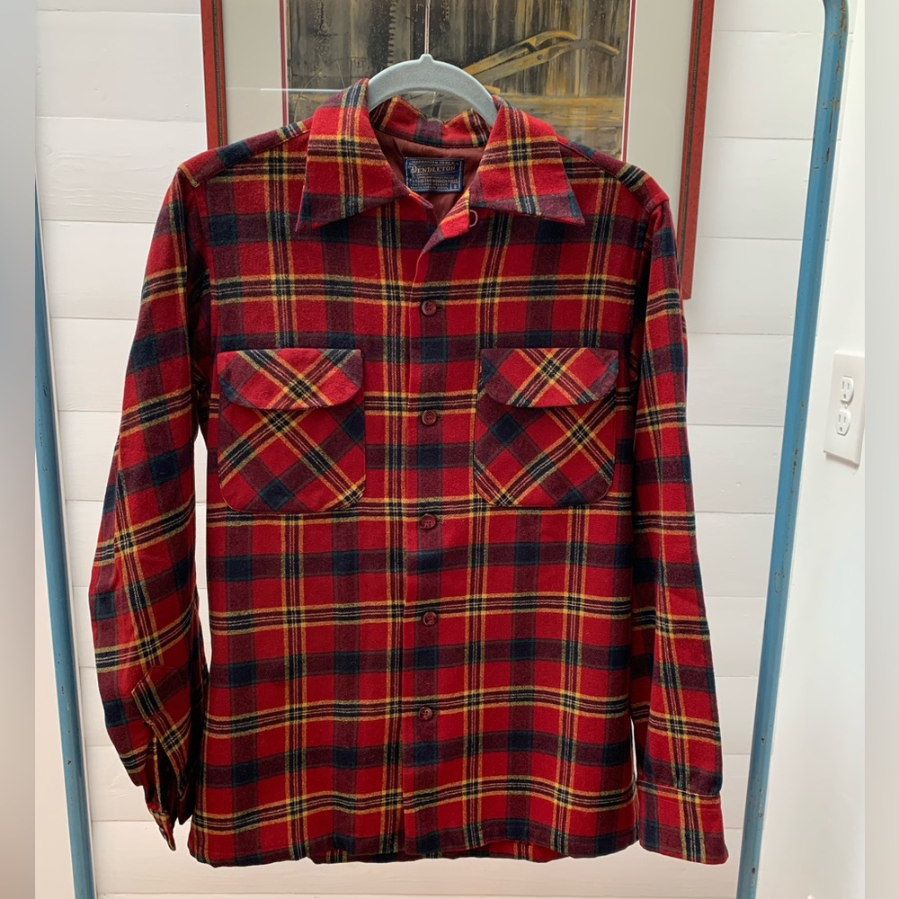 Vintage Pendleton Wool Button Down Shirt Shacket